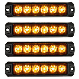 6 LED предупредителни лампи 4x стробоскопични светлини за теглене на камион