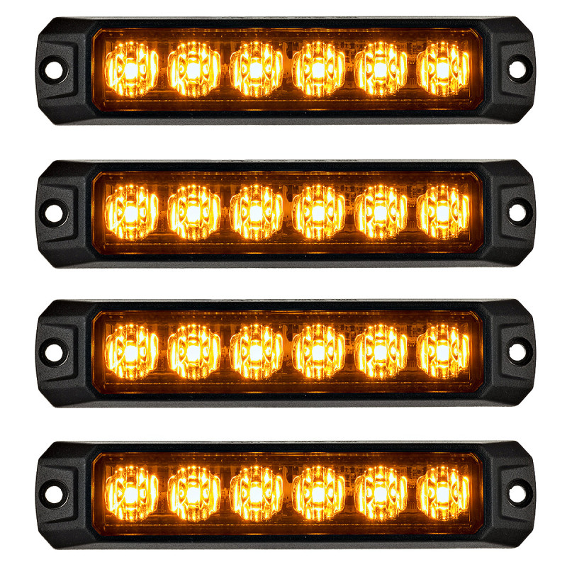 6 LED предупредителни лампи 4x стробоскопични светлини за теглене на камион