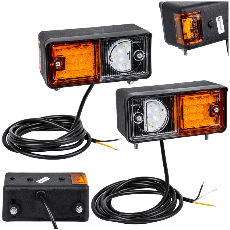 Предна LED комбинирана светлина C-360 12v 24v L+R чифт от 2