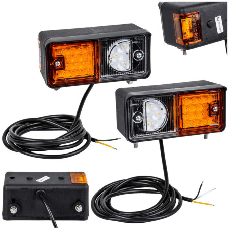 Предна LED комбинирана светлина C-360 12v 24v L+R чифт от 2