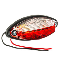 Перманентна маркерна лампа бяла и червена капковидна 12v 24v