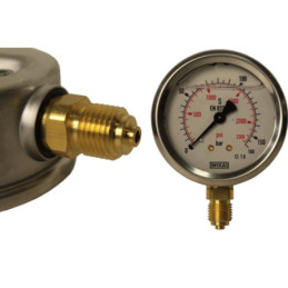 Манометър Fi 63 Bsp 1/4 Долен обхват 0-160 Bar Wika