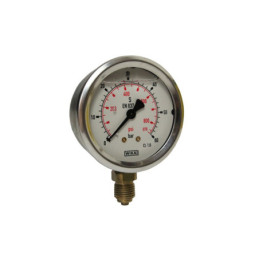 Манометър Fi 63 Bsp 1/4 Долен обхват 0-60 Bar Wika