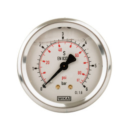 Манометър Fi 63 Bsp 1/4 заден обхват 0-6 бара Wika